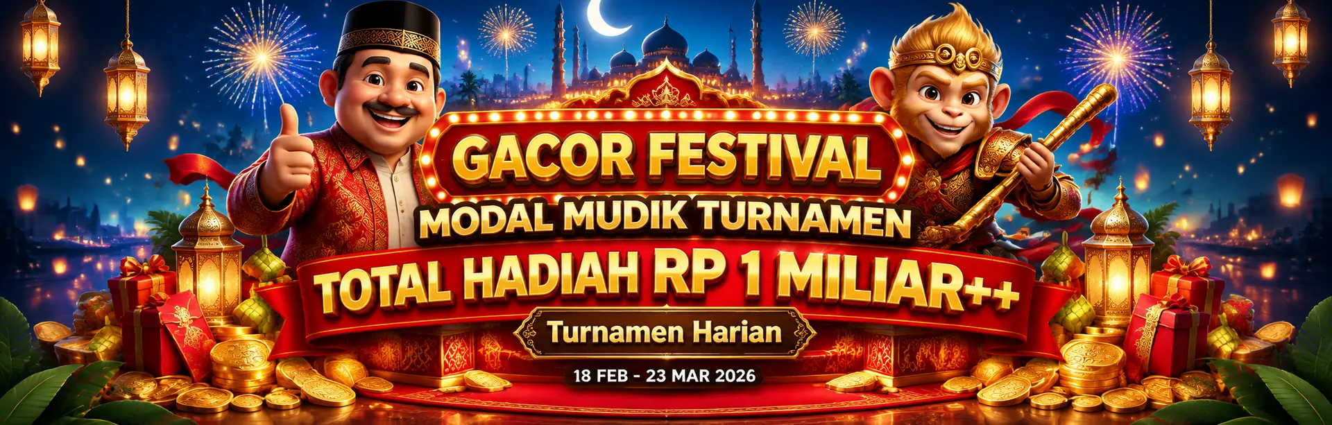 Banner promo turnamen OTW777 — Modal Mudik Turnamen