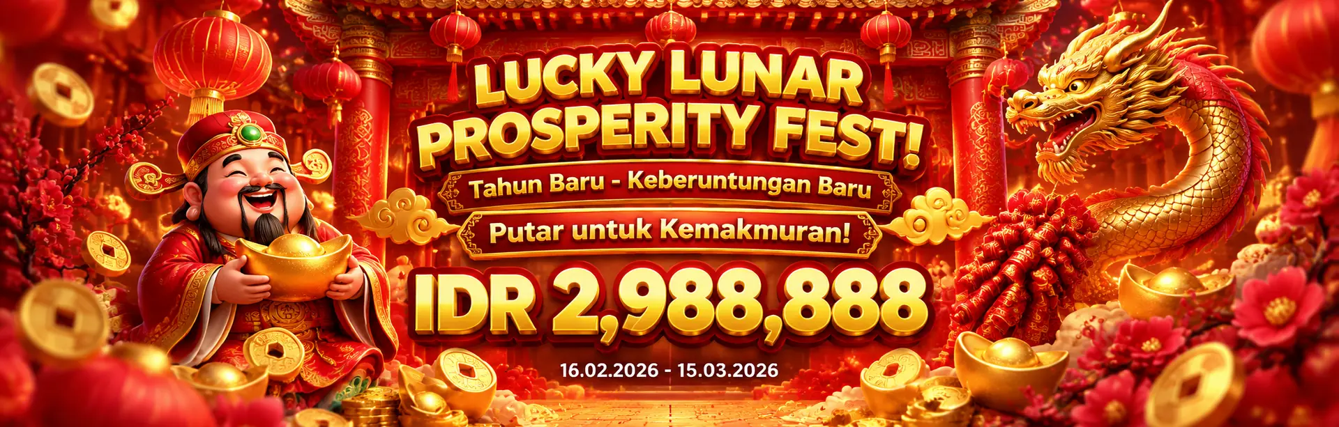 Banner promo festival OTW777 — Lucky Lunar Prosperity Fest